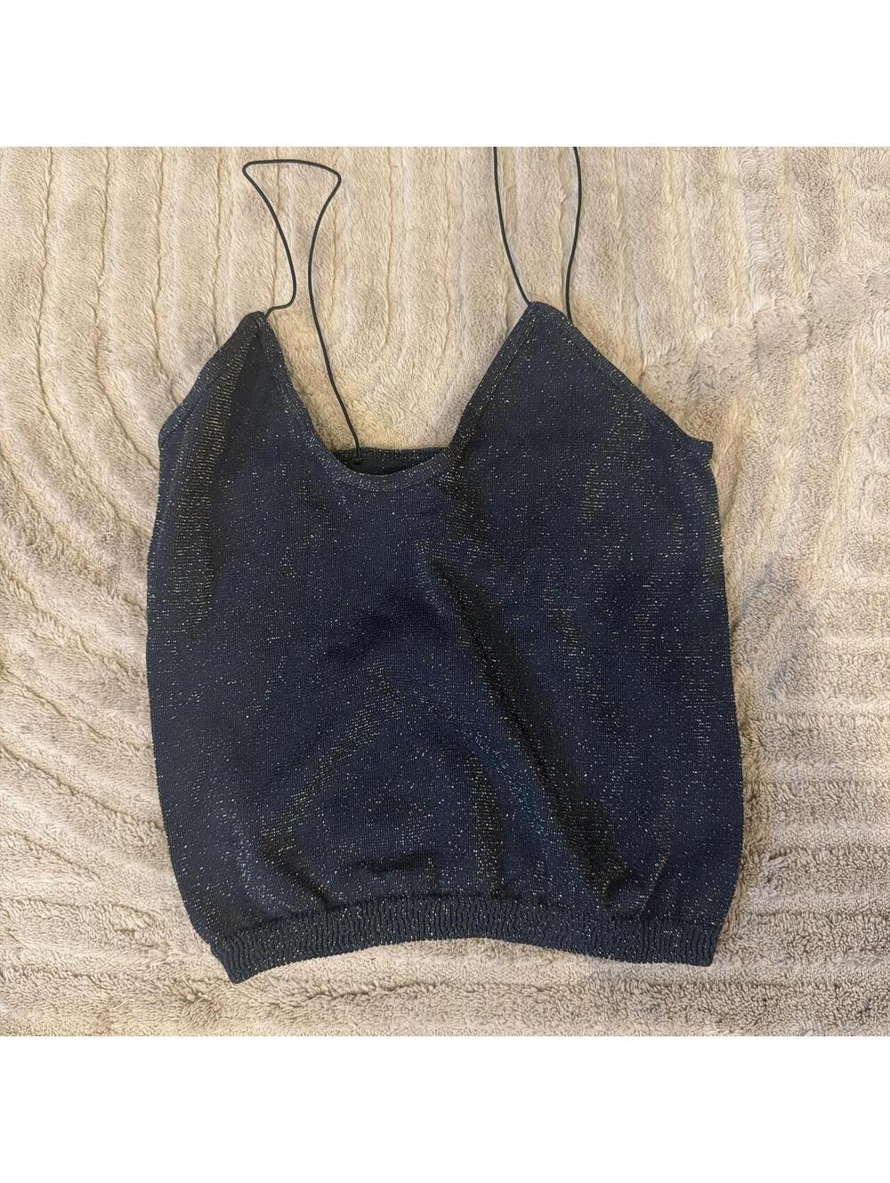 Free People Women's Navy and Blue Vests-tanks-cami